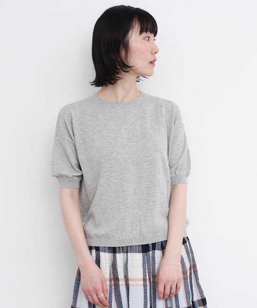 l'atelier du savon（アトリエドサボン）の「C/ぽんぽんサマーニット（ニット/セーター・レディース・ブラック/パープル/グレー/レッド・FREE）」の7枚目の写真