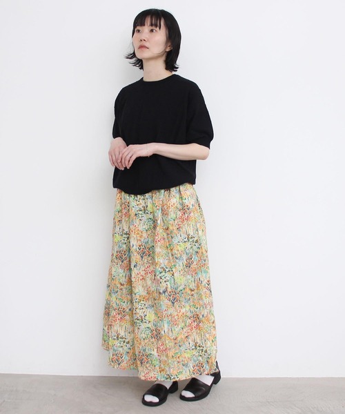 l'atelier du savon（アトリエドサボン）の「C/ぽんぽんサマーニット（ニット/セーター・レディース・ブラック/パープル/グレー/レッド・FREE）」の19枚目の写真