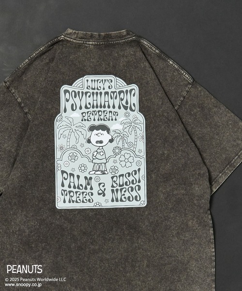 PEANUTS(ピーナッツ)の「PEANUTS/ピーナッツ ルーシーTEE(Tシャツ/カットソー・レディース・パープル/チャコールグレー・M/L)」の2枚目の写真
