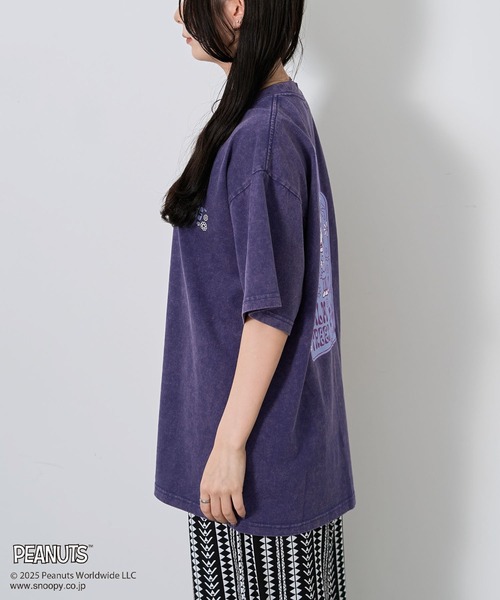 PEANUTS(ピーナッツ)の「PEANUTS/ピーナッツ ルーシーTEE(Tシャツ/カットソー・レディース・パープル/チャコールグレー・M/L)」の14枚目の写真