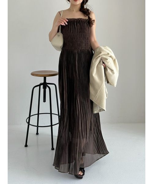 ワッシャーシャーリングキャミワンピース　frayi.d フレイ ワッシャーシャーリングキャミワンピース（ワンピース）｜FRAY