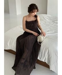 ワッシャーシャーリングキャミワンピース