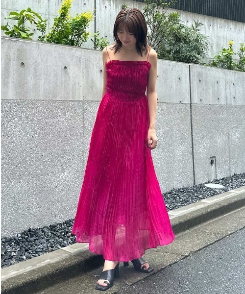 ワッシャーシャーリングキャミワンピース（ワンピース）｜FRAY I.D