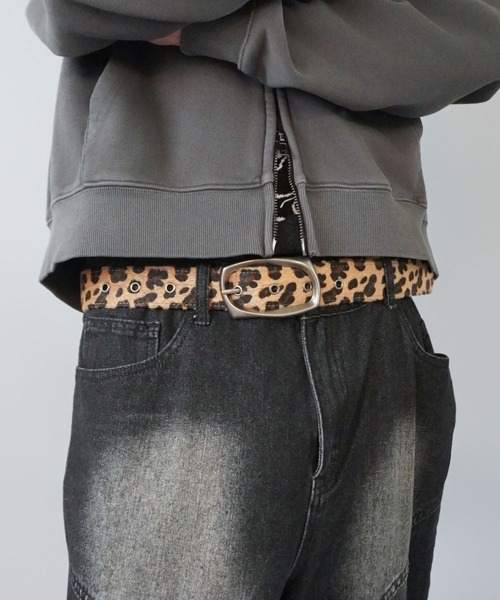 【MAISON BOINET】レオパード柄 ベルト MAISON BOINET】レオパード柄 ベルト