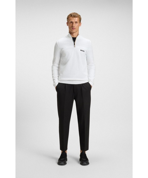 セール】はっ水セーター コットンブレンド ジップネック（ニット