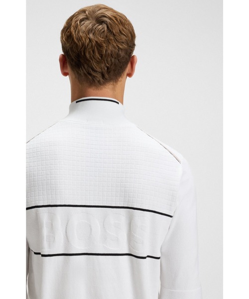 セール】はっ水セーター コットンブレンド ジップネック（ニット