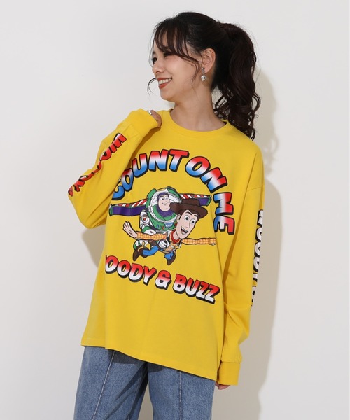 Disney(ディズニー)の「親子お揃い ディズニー トイ・ストーリー リブ ロンT 0725A(Tシャツ/カットソー・レディース・ホワイト/マスタード・S/M/L/XL)」の8枚目の写真