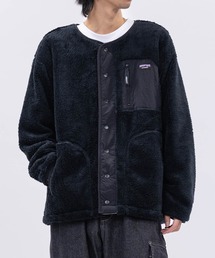 GERRY（ジェリー）の「【ag】〔GERRY/ジェリー〕ナイロンポケット ソフトボア ノーカラージャケット（ブルゾン）」