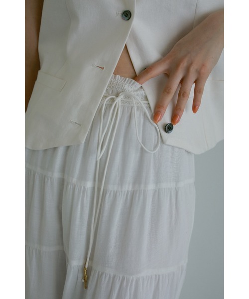 CASA FLINE（カーサフライン）の「【OC】オーガニックコットンレーススカート（スカート・レディース・ホワイト/ネイビー/サックスブルー・FREE）」の9枚目の写真