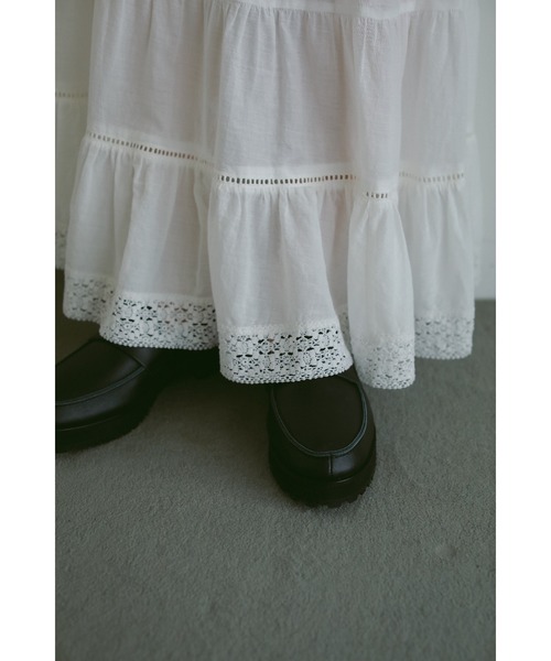 CASA FLINE（カーサフライン）の「【OC】オーガニックコットンレーススカート（スカート・レディース・ホワイト/ネイビー/サックスブルー・FREE）」の11枚目の写真