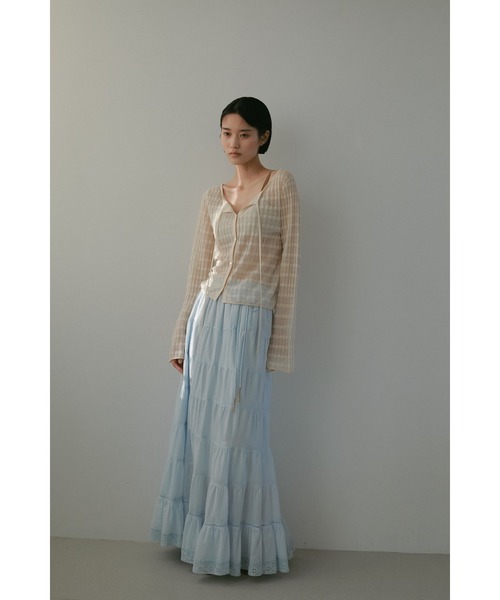 CASA FLINE（カーサフライン）の「【OC】オーガニックコットンレーススカート（スカート・レディース・ホワイト/ネイビー/サックスブルー・FREE）」の13枚目の写真