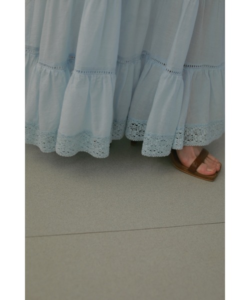 CASA FLINE（カーサフライン）の「【OC】オーガニックコットンレーススカート（スカート・レディース・ホワイト/ネイビー/サックスブルー・FREE）」の18枚目の写真