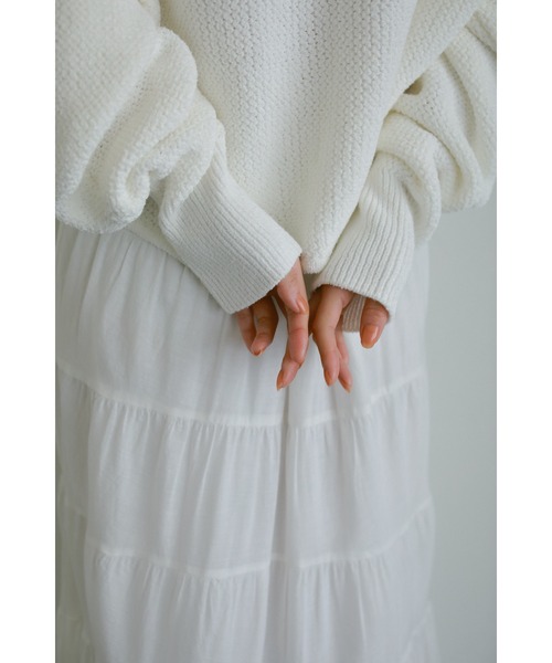 CASA FLINE（カーサフライン）の「【OC】オーガニックコットンレーススカート（スカート・レディース・ホワイト/ネイビー/サックスブルー・FREE）」の10枚目の写真