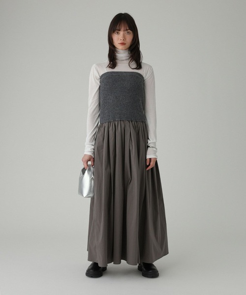 BABYLONE(バビロン)の「ニッドッキングベアワンピース(ワンピース・レディース・ブラック/チャコール・フリー)」の18枚目の写真