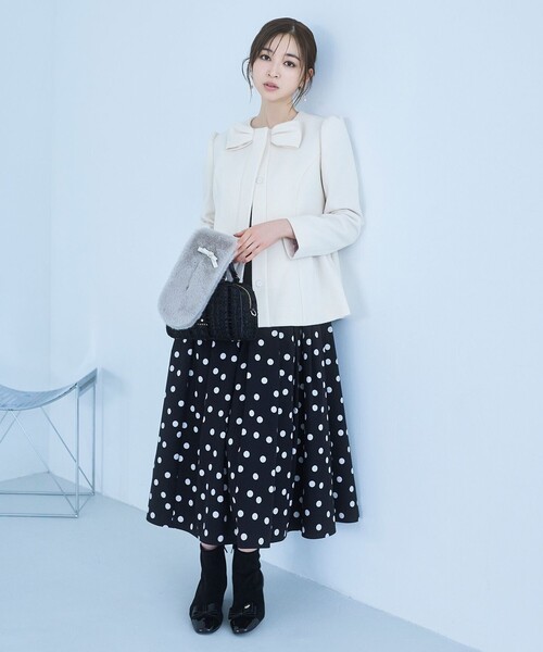 TOCCA(トッカ)の「POLKA RAIN ドット柄ドレス(ワンピース・レディース・ブラック系5/ブラウン系5・4/2/0/6)」の12枚目の写真