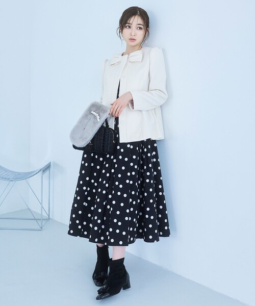 TOCCA(トッカ)の「POLKA RAIN ドット柄ドレス(ワンピース・レディース・ブラック系5/ブラウン系5・4/2/0/6)」の13枚目の写真