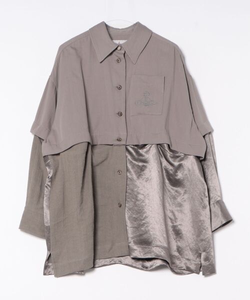 ﾄｰﾝｶﾗｰﾌﾞﾛｯｷﾝｸﾞﾃﾞｨﾀﾁｬﾌﾞﾙｼｬﾂ（シャツ/ブラウス）｜Vivienne Westwood