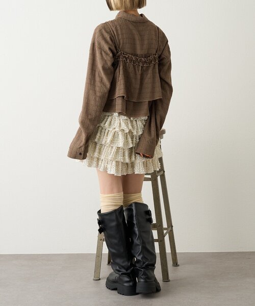 w closet（ダブルクローゼット）の「【25AW】ベルト付カバーロングブーツ（ブーツ・レディース・ブラウン/ブラック・SMALL/LARGE/MEDIUM）」の13枚目の写真