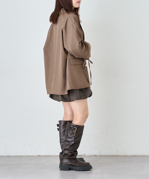 w closet（ダブルクローゼット）の「【25AW】ベルト付カバーロングブーツ（ブーツ・レディース・ブラウン/ブラック・SMALL/LARGE/MEDIUM）」の22枚目の写真