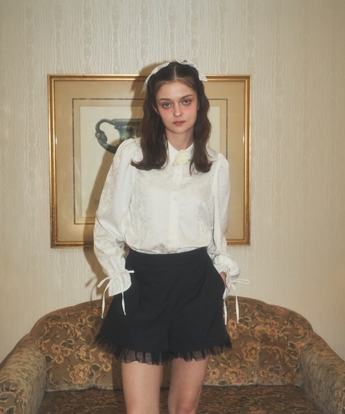 Lovilyn（ラヴィリン）の「裾チュールショートパンツ（その他パンツ・レディース・ホワイト/ブラック・SMALL/MEDIUM）」の21枚目の写真