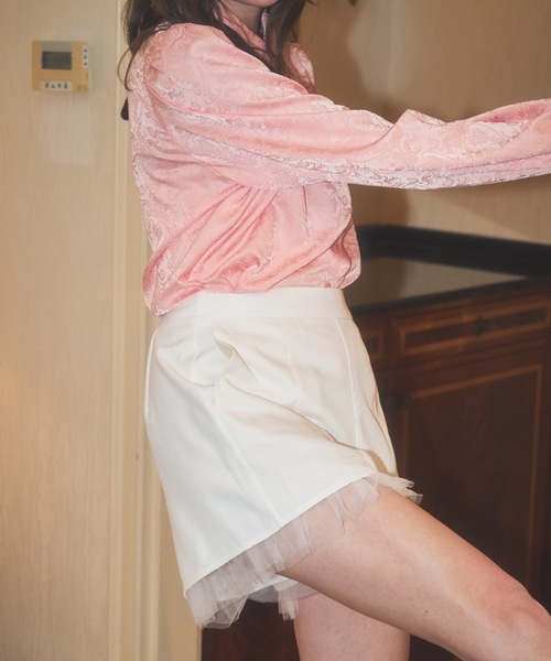 Lovilyn（ラヴィリン）の「裾チュールショートパンツ（その他パンツ・レディース・ホワイト/ブラック・SMALL/MEDIUM）」の18枚目の写真