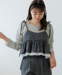 flower | フリルボーダートップ(Tシャツ/カットソー)