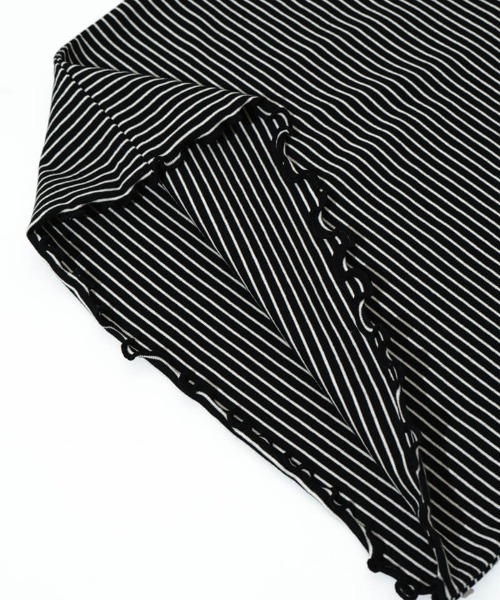 flower（フラワー）の「フリルボーダートップ（Tシャツ/カットソー・レディース・ブラック/アイボリー・FREE）」の18枚目の写真