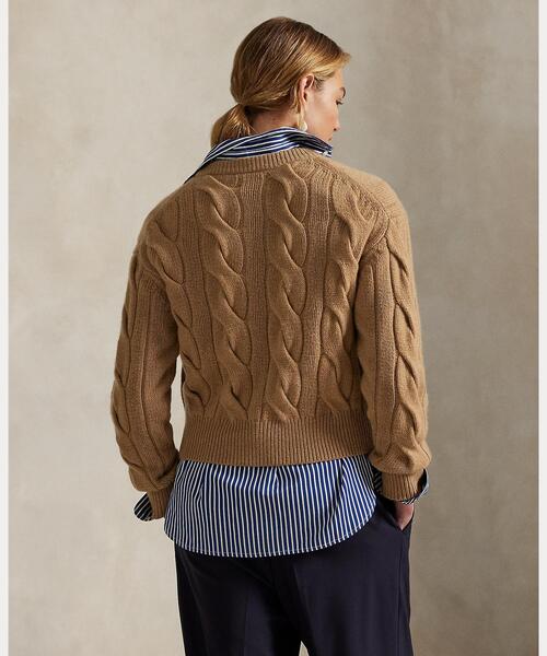 ケーブルニット ウールカシミヤ カーディガン（カーディガン/ボレロ