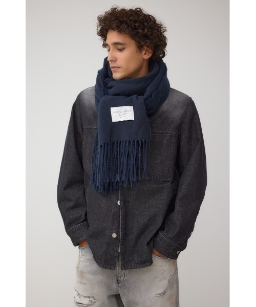 AZUL by moussy(アズールバイマウジー)の「リバーシブルマフラー(ストール/ショール・メンズ・ブラック/ブラウン系その他/グレー系その他/オフホワイト/ブラック系その他・FREE)」の15枚目の写真