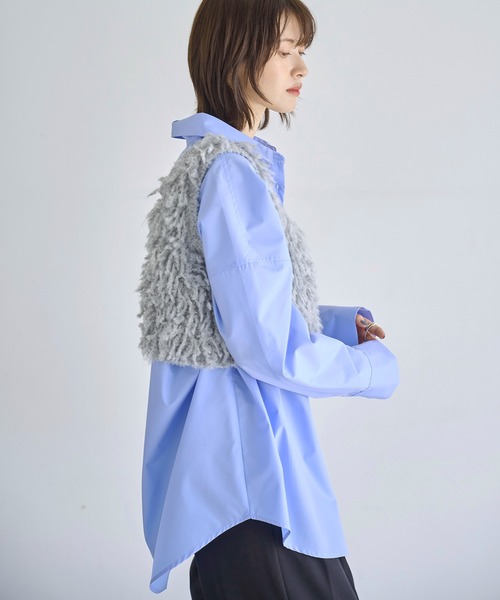 meilmada（メイルマダ）の「ループ編みニットベスト（ベスト・レディース・ライトグレー/チャコールグレー・FREE）」の18枚目の写真