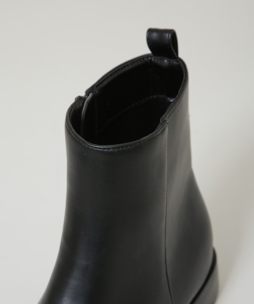 NANO universe（ナノユニバース）の「スクエアトゥフラットブーツ（ブーツ・レディース・ブラック/カーキ・36/37/38）」の7枚目の写真