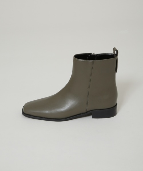 セール】スクエアトゥフラットブーツ（ブーツ）｜NANO universe（ナノ