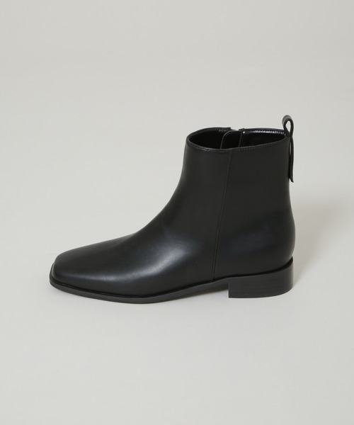 NANO universe（ナノユニバース）の「スクエアトゥフラットブーツ（ブーツ・レディース・ブラック/カーキ・36/37/38）」の6枚目の写真