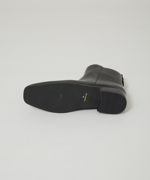 NANO universe（ナノユニバース）の「スクエアトゥフラットブーツ（ブーツ・レディース・ブラック/カーキ・36/37/38）」の8枚目の写真