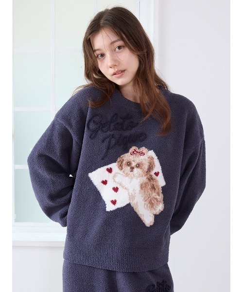 【新品】ジェラートピケシーズージャガードプルオーバー&ベビモコロングパンツ ONLINE限定】シーズージャガードプルオーバー＆ベビモコロング