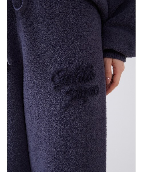 gelato pique（ジェラートピケ）の「【ONLINE限定】シーズージャガードプルオーバー＆ベビモコロングパンツセット（ルームウェア/パジャマ・レディース・ネイビー/オフホワイト/ブルー・F）」の7枚目の写真