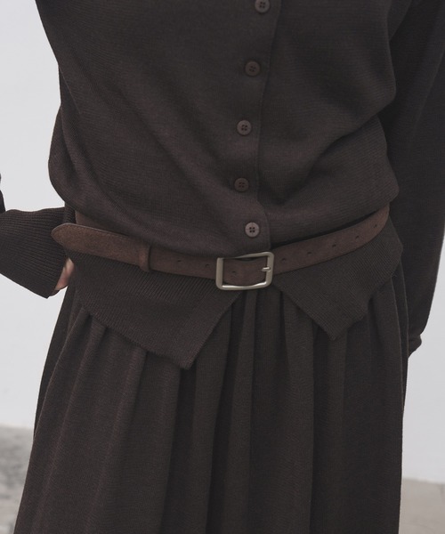 tageechita（タジチタ）の「【tageechita】マットシルバーバックル スエードレザーベルト（ベルト・レディース・ブラック/ブラウン・FREE）」の9枚目の写真