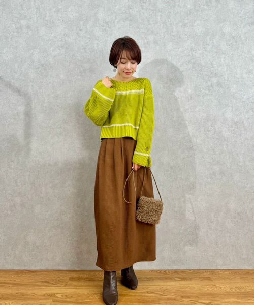 COHINA(コヒナ)の「ジャカードスリータックIラインスカート 【低身長・小柄女性】(スカート・レディース・ブラック/ブラウン・S/XS)」の15枚目の写真