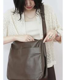 Samansa Mos2 blue | 合皮ショルダーバッグ(ハンドバッグ)