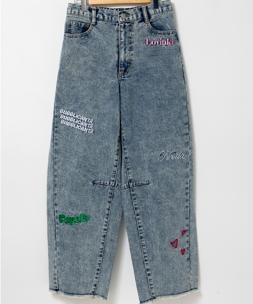 A.D.C.L.(エーディーシーエル)の「刺繍入り バレルシルエット デニムパンツ(デニムパンツ・レディース・ブルー/ネイビー・M/L)」の17枚目の写真