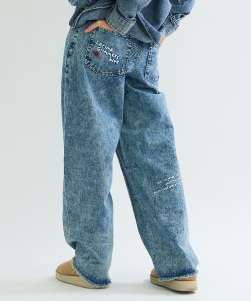 A.D.C.L.(エーディーシーエル)の「刺繍入り バレルシルエット デニムパンツ(デニムパンツ・レディース・ブルー/ネイビー・M/L)」の5枚目の写真