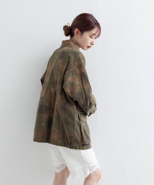 Kastane(カスタネ)の「ミリタリーカモジャケット(ミリタリージャケット・レディース・カーキ・FREE)」の5枚目の写真