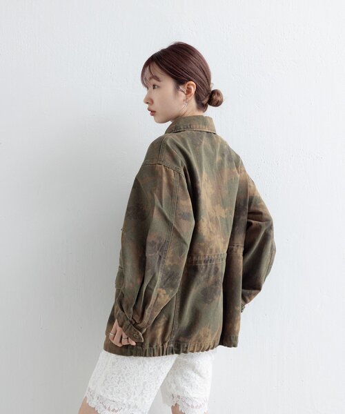 Kastane(カスタネ)の「ミリタリーカモジャケット(ミリタリージャケット・レディース・カーキ・FREE)」の6枚目の写真