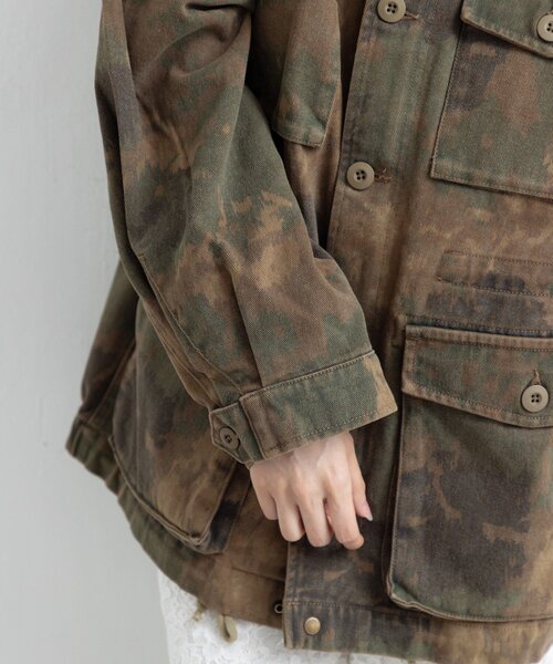 Kastane(カスタネ)の「ミリタリーカモジャケット(ミリタリージャケット・レディース・カーキ・FREE)」の12枚目の写真