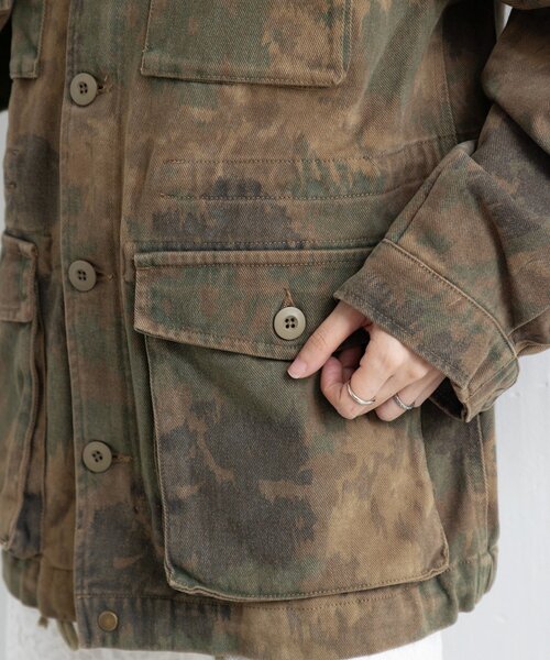 Kastane(カスタネ)の「ミリタリーカモジャケット(ミリタリージャケット・レディース・カーキ・FREE)」の13枚目の写真