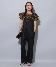 Arpege story アルページュストーリーレザーライクデニムオーバーオール レザーライクデニムオーバーオール(その他パンツ)|Arpege