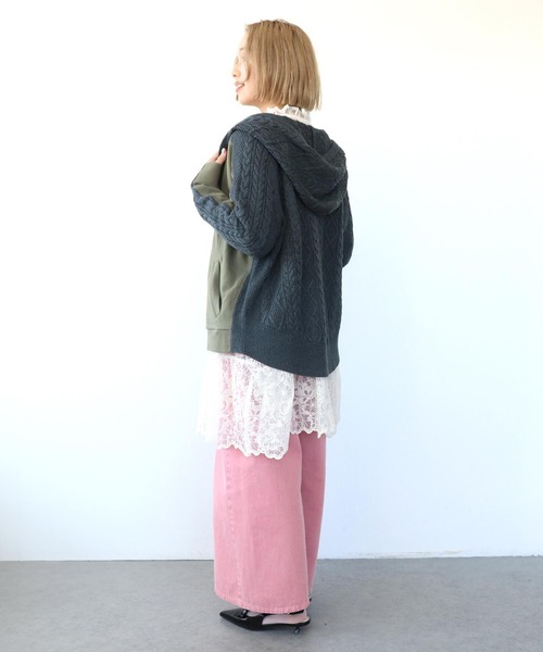 Three Four Time（ｽﾘｰﾌｫｰﾀｲﾑ）の「ビンテージ加工カラーデニム（デニムパンツ・レディース・ピンク・FREE）」の9枚目の写真