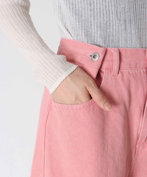 Three Four Time（ｽﾘｰﾌｫｰﾀｲﾑ）の「ビンテージ加工カラーデニム（デニムパンツ・レディース・ピンク・FREE）」の15枚目の写真