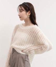 RANDA | シースルーローゲージニット(ニット/セーター)