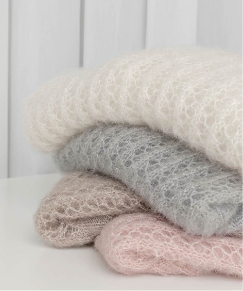 RANDA（ランダ）の「シースルーローゲージニット（ニット/セーター・レディース・グレー/アイボリー/ピンク/ベージュ・FREE）」の21枚目の写真